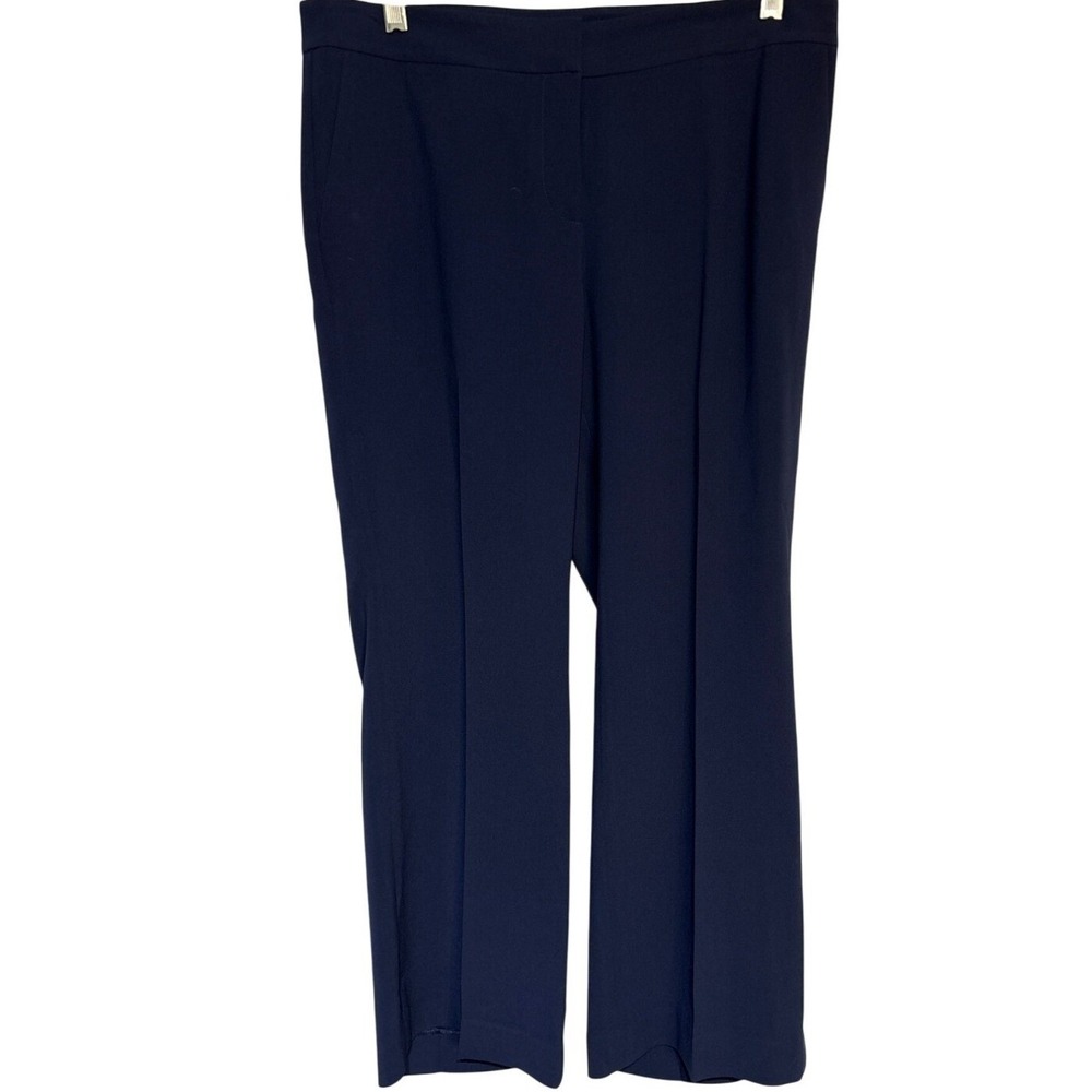 Lafayette 148 Navy Blue Manhattan Straight Leg Trousers Size 6 Womens Business C